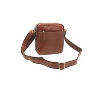 Visconti Compact Leather Messenger/Travel Bag S8 Tan