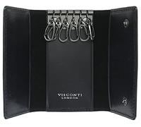 Visconti Enzo Collection Dino Leather Key case/Wallet ENZ76 Black Shadow
