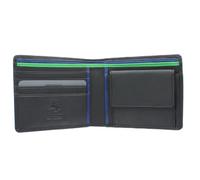 VISCONTI Gents Leather Bond Collection 'M' Wallet RFID Blocking BD10 Black/Cobalt/Green