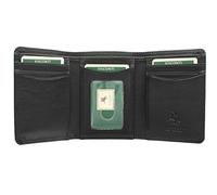 VISCONTI Heritage Collection Compton Leather Tri-Fold Wallet RFID Blocking HT18 Black