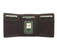 VISCONTI Heritage Collection Compton Leather Tri-Fold Wallet RFID Blocking HT18 Chocolate