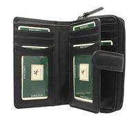 VISCONTI Heritage Collection Madame Leather Purse with Tab Closure RFID Blocking HT33 Black