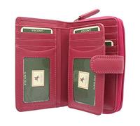 VISCONTI Heritage Collection Madame Leather Purse with Tab Closure RFID Blocking HT33 Fuchsia