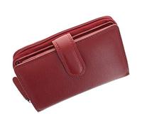 VISCONTI Heritage Collection Madame Leather Purse with Tab Closure RFID Blocking HT33 Red