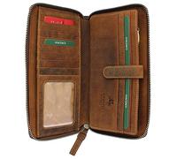 VISCONTI Hunter Collection Zip Around Leather Purse RFID Blocking 733 Oil Tan