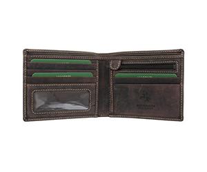 VISCONTI Hunter Oiled Leather Shield Wallet 707 Oil Brown RFID