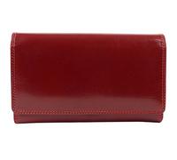 Visconti Ladies Italian Leather Clasp Purse/Wallet Monza Collection Classic Gift Boxed (Red)
