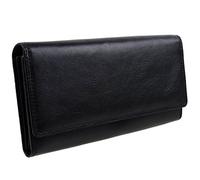 Visconti Ladies Larger Leather Purse Wallet Heritage Collection Gift Boxed (Black)