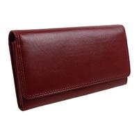 Visconti Ladies Larger Leather Purse Wallet Heritage Collection Gift Boxed (Red)