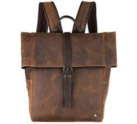 VISCONTI Large Leather Fold Over Backpack/Business Bag TC90 Havana Tan