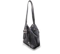 VISCONTI - Leather Anti Theft Backpack For Women - Medium Rucksack With Adjustable Shoulder Straps - Multiple Pockets - 18357 Danii - Black