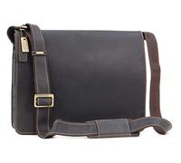 VISCONTI - Leather Messenger Shoulder Bag For Men - Fits 13 to 14 Inch Laptop - Medium/Large Work Bag For A4 Notebooks - 18548 Harvard - Oil Brown