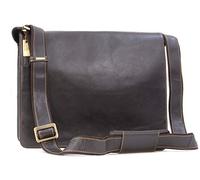 VISCONTI - Leather Messenger Shoulder Bag For Men - Fits 13 to 14 Inch Laptop - Medium/Large Work Bag For A4 Notebooks - 18548 Harvard - Mocha
