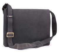 VISCONTI - Leather Messenger Shoulder Bag For Men - Fits 13 to 14 Inch Laptop - Medium/Large Work Bag For A4 Notebooks - 18548 Harvard - Oil Blue