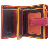VISCONTI Leather Rainbow Collection Bali Purse RFID Blocking RB40 Orange Multi