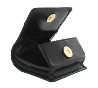 Visconti Leather Tray Coin Pouch 421 Black