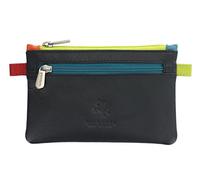 Visconti Leather Zip Top CORA Coin Purse with Keyring CP2 Navy Multi