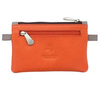 Visconti Leather Zip Top Cora Coin Purse with Keyring CP2a Orange Multi