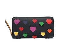VISCONTI Love Collection Passion Leather Zip Around Purse RFID LV5 Black