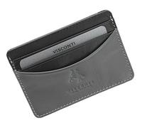 VISCONTI Lucca Collection Ramon Two Tone Slim Leather Credit Card Holder LC35 Grey Multi