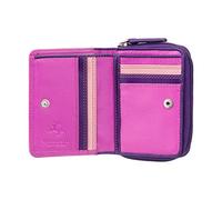 VISCONTI - Luxury Hawaii Wallet - Tap n' Go Technology - Rainbow Collection - Card Holder, Women's Purse, Card Wallet, Badge Holder - 5 Credit Card Holder Slots, Coin Section - Berry Multi