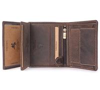 VISCONTI - Medium Genuine Leather Trifold RFID Wallet - Spear 708 Brown | Men's RFID Protected Wallet, 8 Credit-Card Slots, 2 Notes Sections, Coin Pocket, Gift Boxed, Leather Anniversary Present