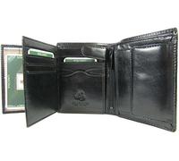 Visconti Mens Italian Leather Milan MZ3 Black Black Wallet