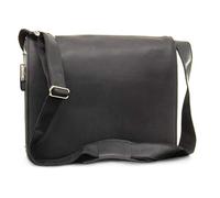 VISCONTI - Men's Leather Messenger Shoulder Bag - Extra Large Work Bag - For 15 to 16 Inch Laptop and A4 Notebooks - 16054 Harvard XL - Oil Black