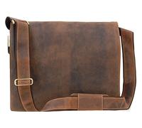 VISCONTI - Men's Leather Messenger Shoulder Bag - Extra Large Work Bag - For 15 to 16 Inch Laptop and A4 Notebooks - 16054 Harvard XL - Oil Tan