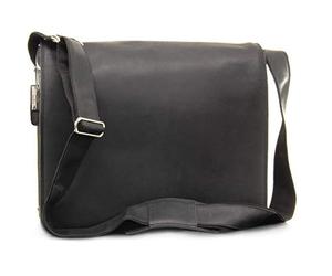 VISCONTI - Men's Leather Messenger Shoulder Bag - Extra Large Work Bag - For 15 to 16 Inch Laptop and A4 Notebooks - 16054 Harvard XL - Oil Black