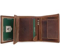 VISCONTI - Men's Medium Leather Wallet - RFID Protected - 8 Credit-Card Slots, Note Section & Coin Pocket - Gift Boxed - 708 Spear - Oil Tan
