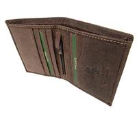 VISCONTI - Men's Small Bifold Leather Wallet - RFID Protected - 6 Credit Card Slots, Note Section & Coin Pocket - Gift Boxed - 705 Arrow - Oil Brown