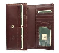 VISCONTI Monza Collection Florence Vegetable Tanned Leather Ladies Purse RFID Blocking MZ10 Brown