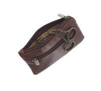 Visconti Monza Collection Geno Leather Coin Purse with Keyring MZ19 Brown