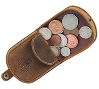 Visconti Monza Collection Vegetable Tanned Leather Tray Coin Purse TRY5 Oil Tan