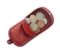Visconti Monza Collection Vegetable Tanned Leather Tray Coin Purse TRY5 Red