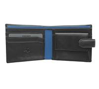 VISCONTI Parma Collection Vincent Two Tone Gents Leather Bi-Fold Wallet RFID Blocking PM100 Black/Cobalt