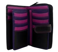 Visconti Quality Classic Ladies Soft Leather Purse Wallet Designer Black Berry Boxed