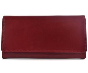 Visconti Quality Ladies Italian Leather Purse/Wallet Monza Collection Gift Boxed (Red)