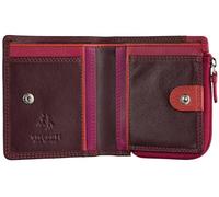 VISCONTI Rainbow Collection Chile Leather Purse RFID RB112 Plum-Multi