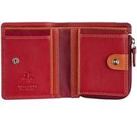 VISCONTI Rainbow Collection Chile Leather Purse RFID RB112 Red-Multi