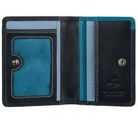 VISCONTI Rainbow Collection Madagascar Slim Leather Wallet RFID RB111 Blue-Multi