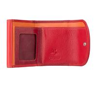 VISCONTI Rainbow Collection Small Leather Purse RFID and Tap and Go RB126, Rainbow,Red, Small Colourful Purse