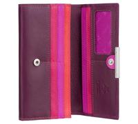 VISCONTI Rio Ladies Soft Leather Purse Plum Multi, RFID Blocking, R11