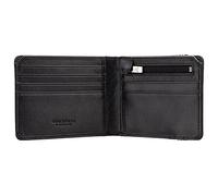 Visconti Segesta Elastic Closure Bi Fold Real Leather Tap and Go Slim Wallet Card Holder RFID, Black, Banded Slim Bifold Wallet