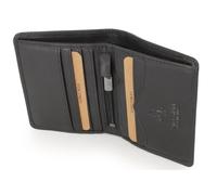 VISCONTI - Small Genuine Leather Bifold RFID Wallet - Arrow 705 Black | Men's RFID Protected Slim Wallet, 6 Credit-Card Slots, Notes Section, Coin Pocket, Gift Boxed, Leather Anniversary Present