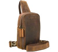 VISCONTI Small Leather Jamie Chest Bag S42 Havana Tan