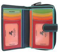 VISCONTI Soft Leather Rio Ladies Purse Style R13 Black/Rhumba