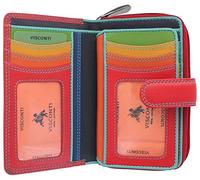 VISCONTI Soft Leather Rio Ladies Purse Style R13 Red/Rhumba