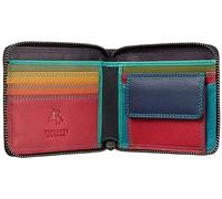 VISCONTI Spectrum Picasso Zip Around Leather Wallet RFID and Tap n Go SP29 Black Hawaii